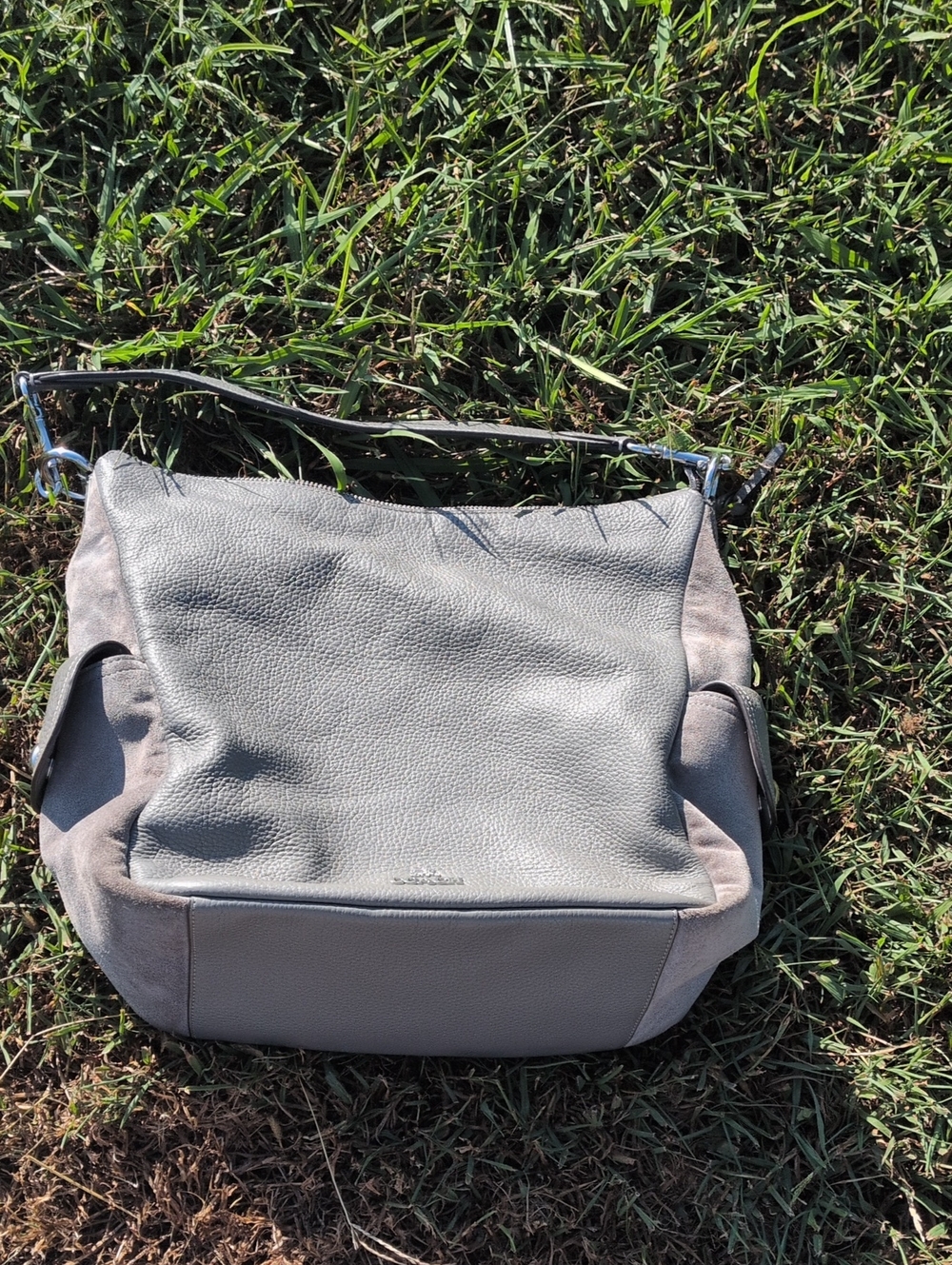 Coach Pennie Suede And Leather Hobo Shoulder Crossbody
